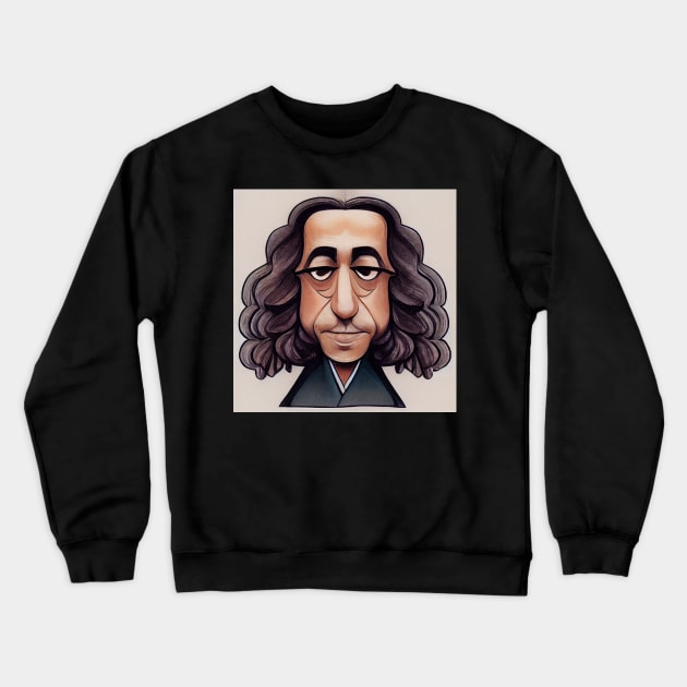 Baruch Spinoza | Comics Style Crewneck Sweatshirt by Classical